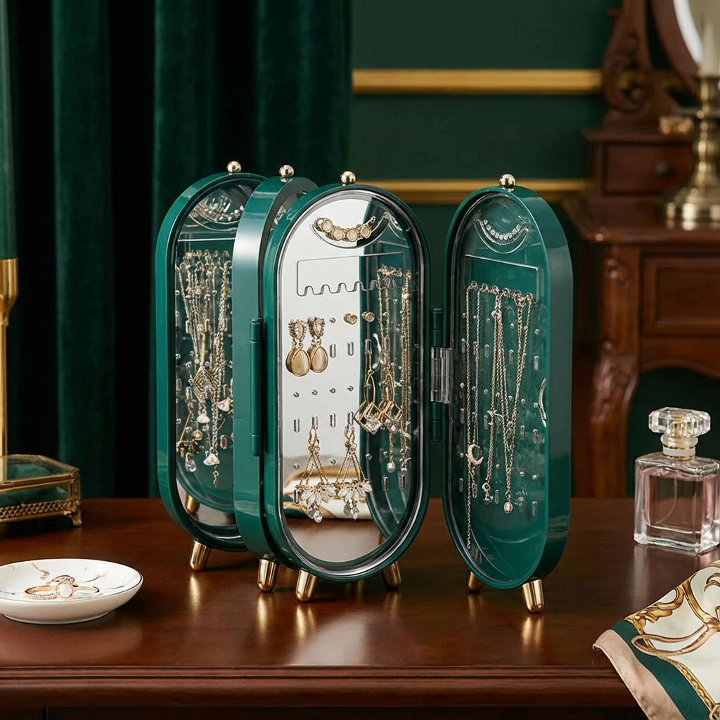 Elegant Jewelry Organizer with Mirror