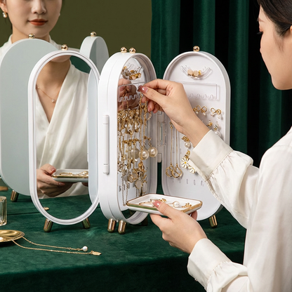 Elegant Jewelry Organizer with Mirror