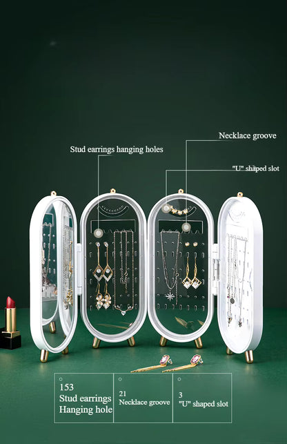Elegant Jewelry Organizer with Mirror